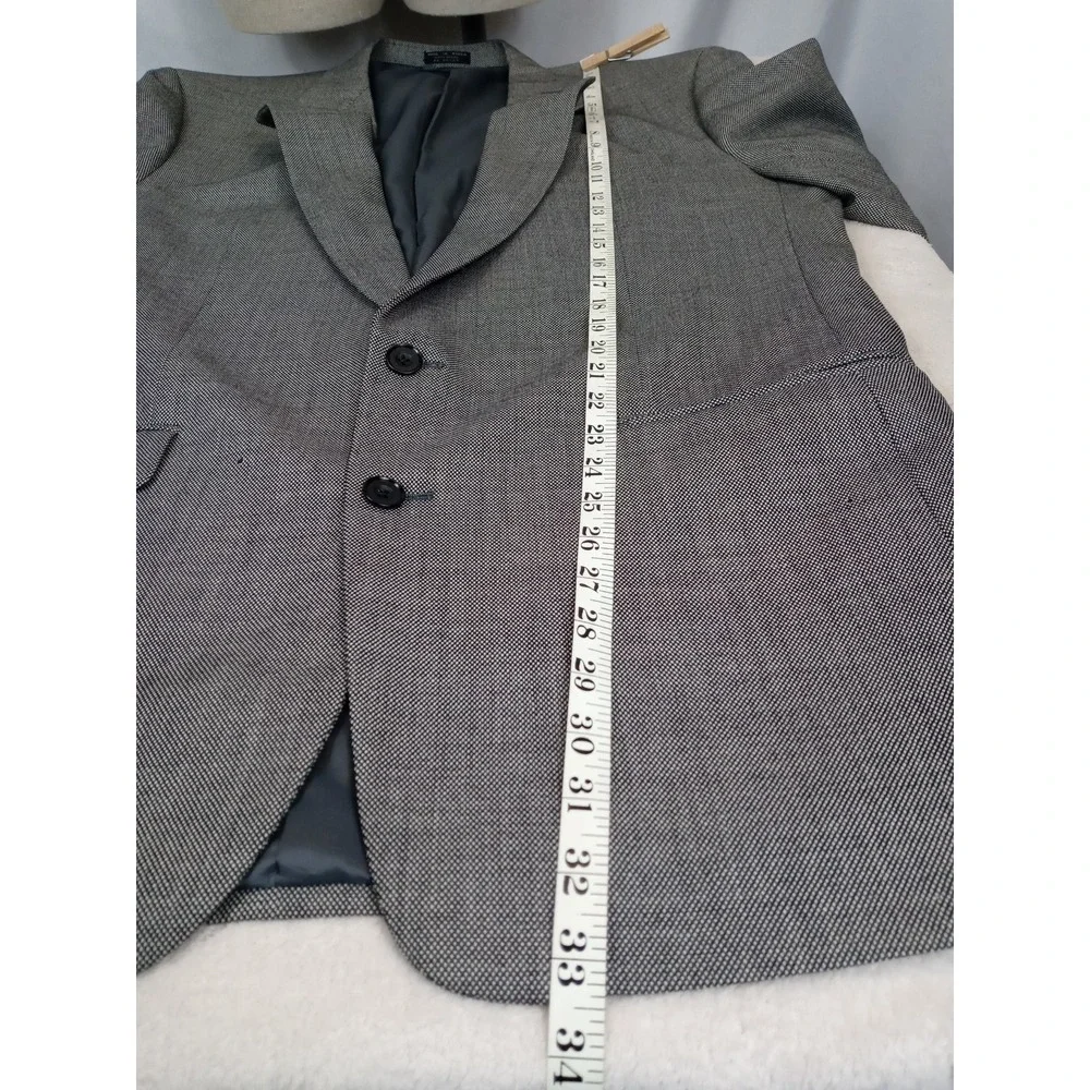 Cambridge Members‎ Blazer Mens 44R Gray Nailhead Wool Sport Coat Jacket Vintage